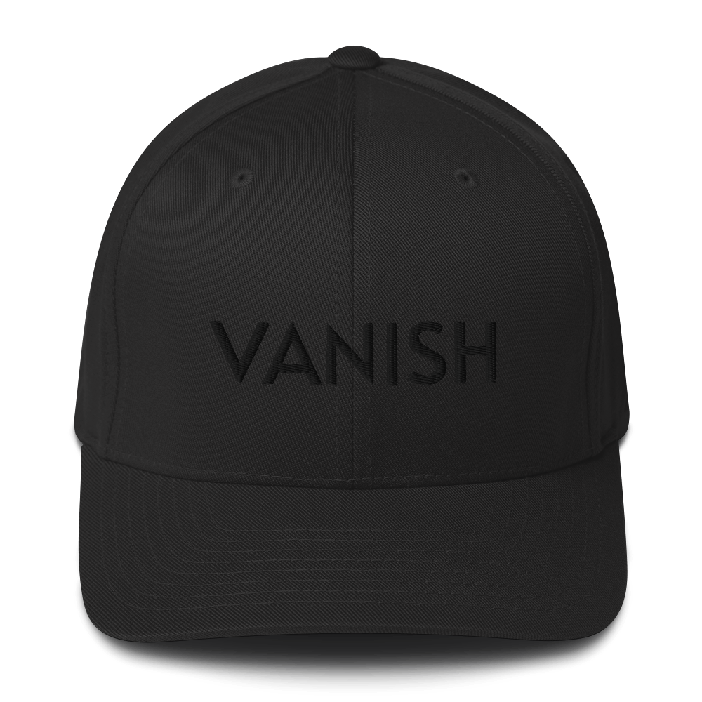 VANISH (ghost text) - Fitted Hat