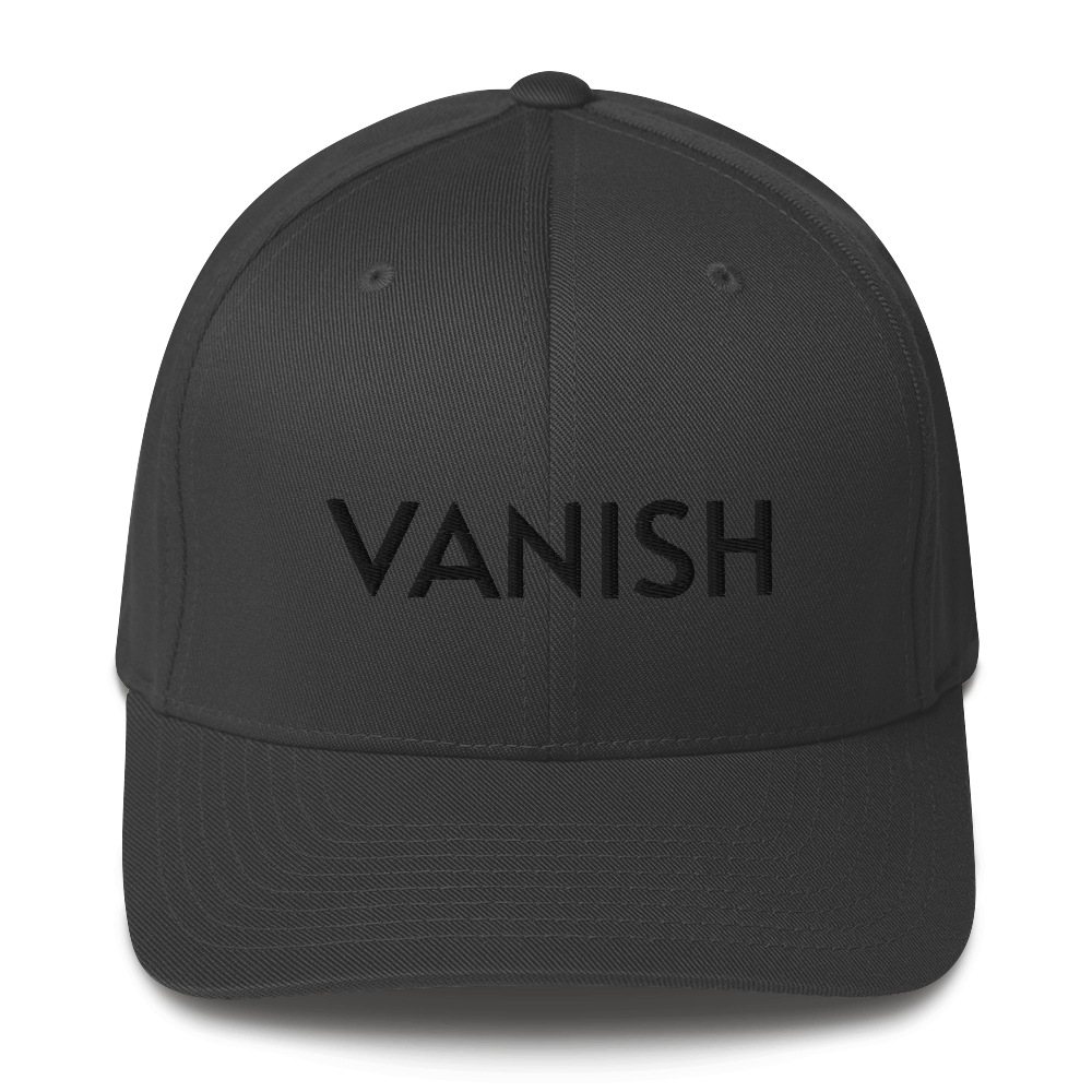 VANISH (ghost text) - Fitted Hat