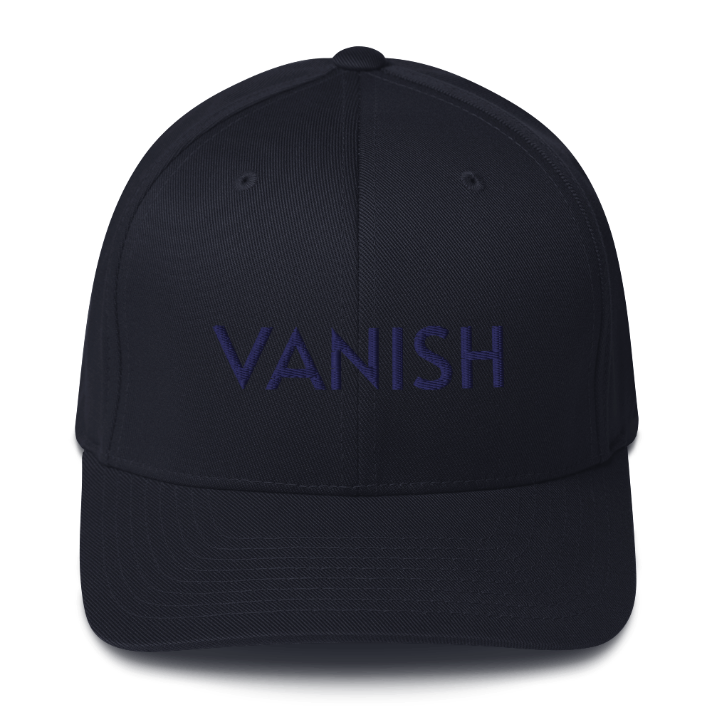 VANISH (ghost text) - Fitted Hat