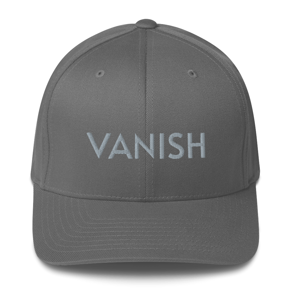 VANISH (ghost text) - Fitted Hat