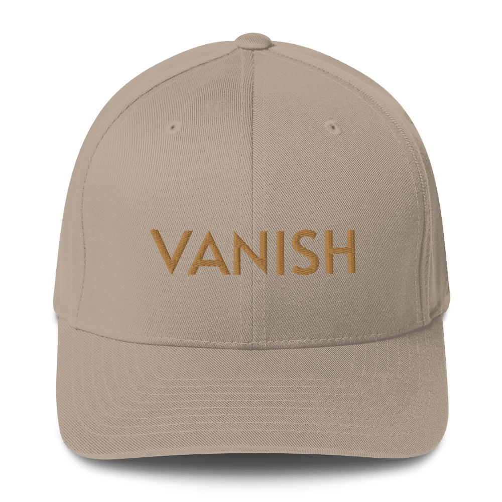 VANISH (ghost text) - Fitted Hat