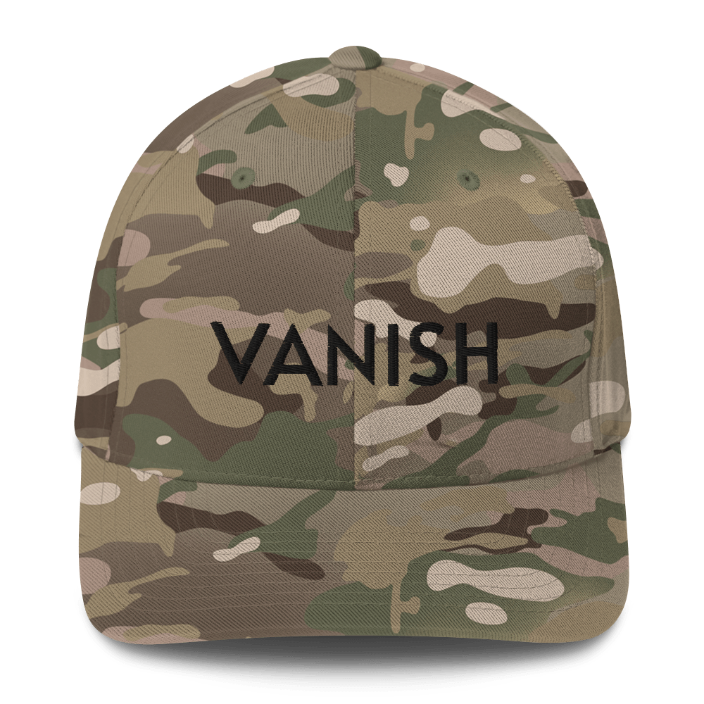 VANISH (ghost text) - Fitted Hat