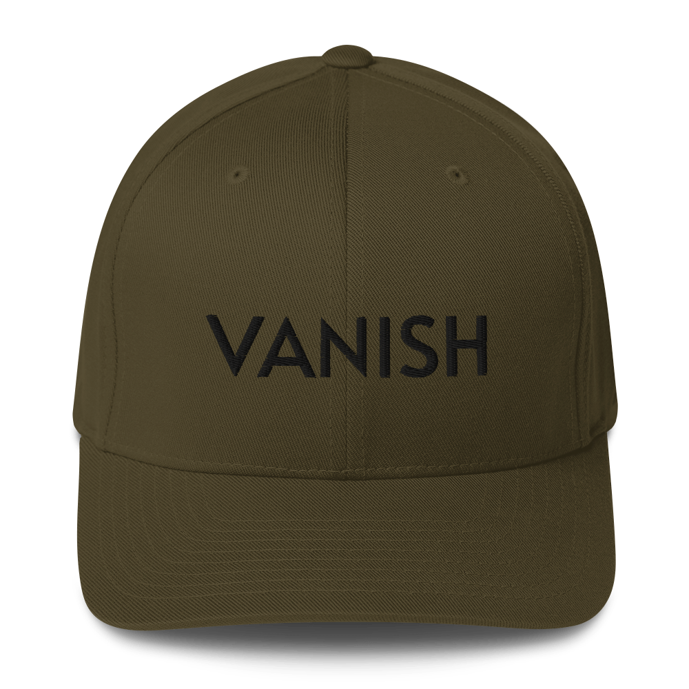 VANISH (ghost text) - Fitted Hat