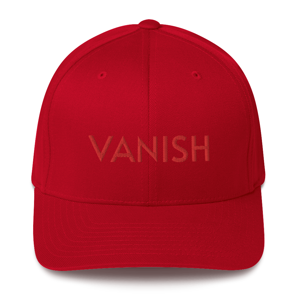 VANISH (ghost text) - Fitted Hat