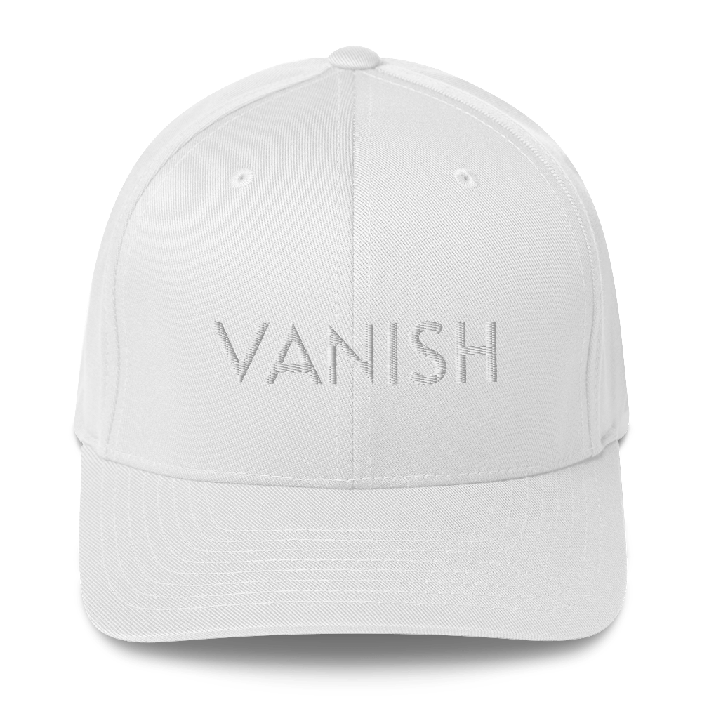 VANISH (ghost text) - Fitted Hat