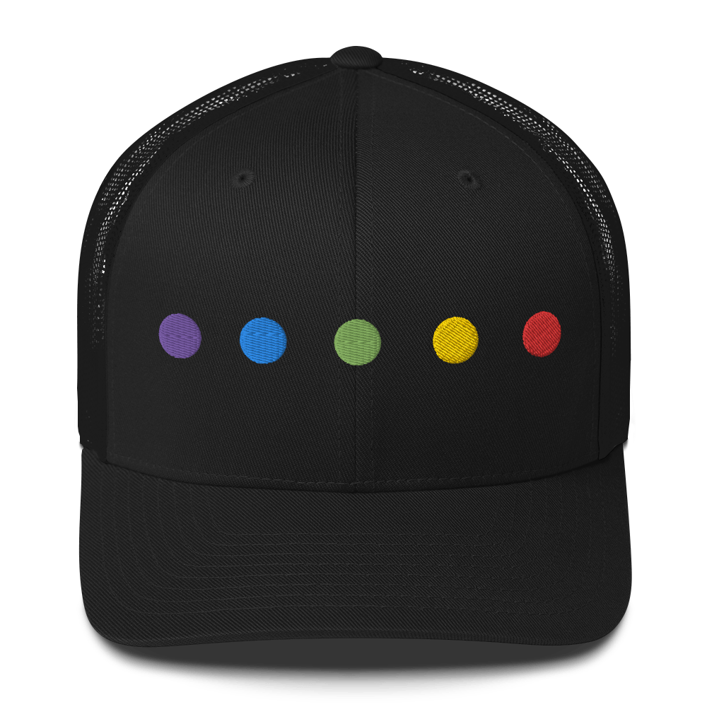 Rainbow Dots - Retro Trucker Hat