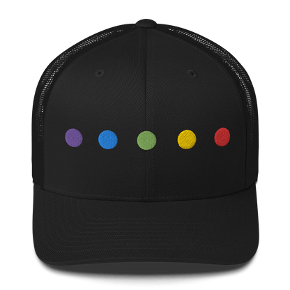 Rainbow Dots - Retro Trucker Hat