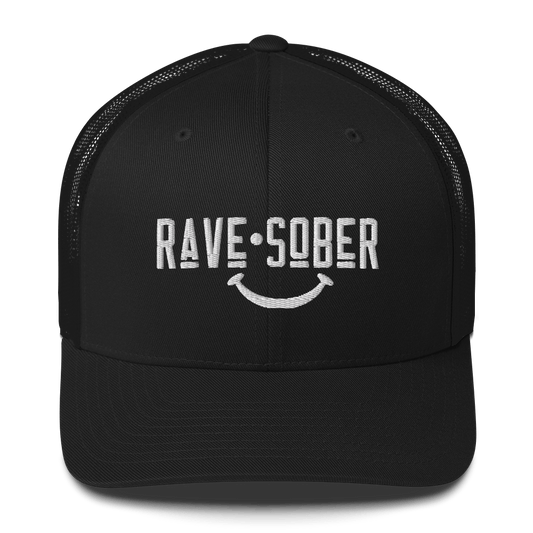 Rave Sober ;) - Retro Trucker Hat