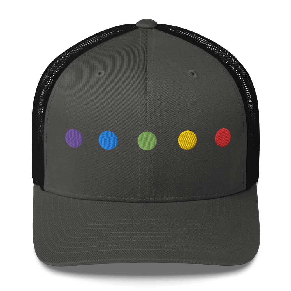 Rainbow Dots - Retro Trucker Hat