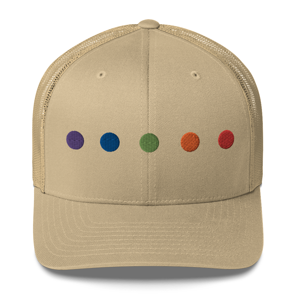 Rainbow Dots - Retro Trucker Hat