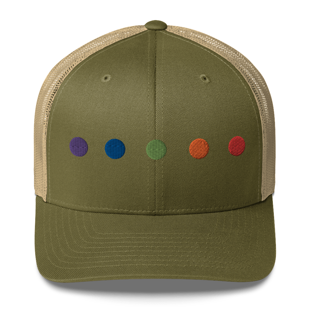 Rainbow Dots - Retro Trucker Hat