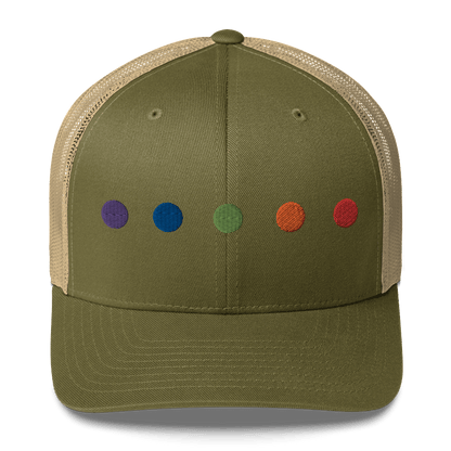 Rainbow Dots - Retro Trucker Hat