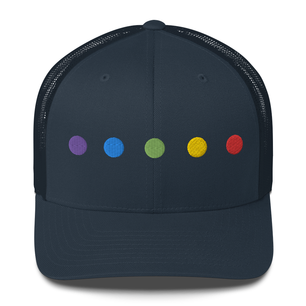 Rainbow Dots - Retro Trucker Hat