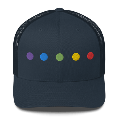 Rainbow Dots - Retro Trucker Hat