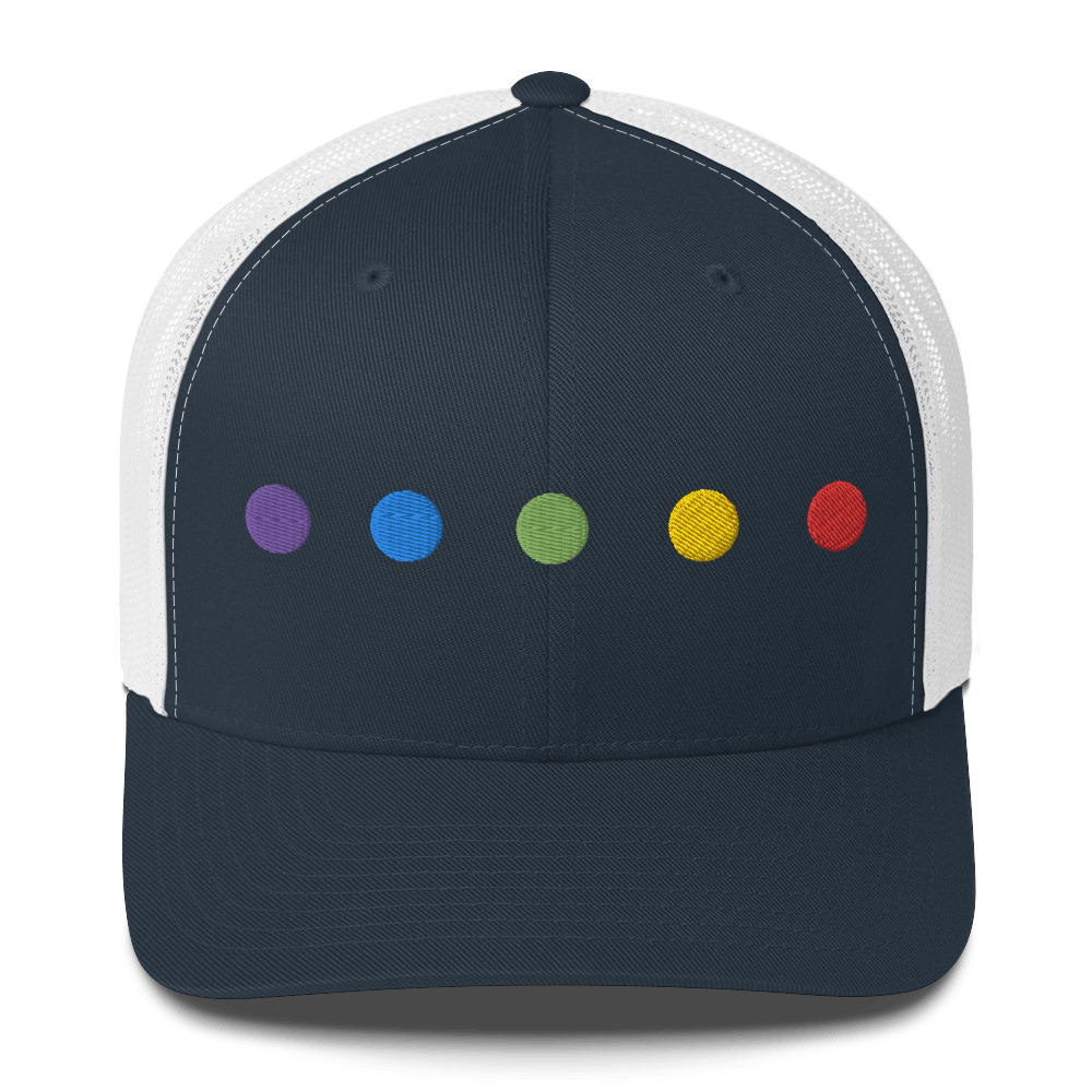 Rainbow Dots - Retro Trucker Hat