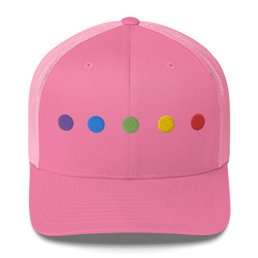 Rainbow Dots - Retro Trucker Hat