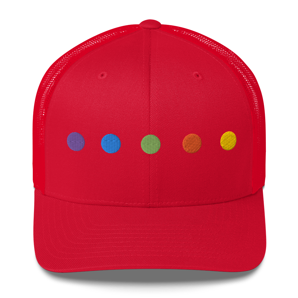 Rainbow Dots - Retro Trucker Hat