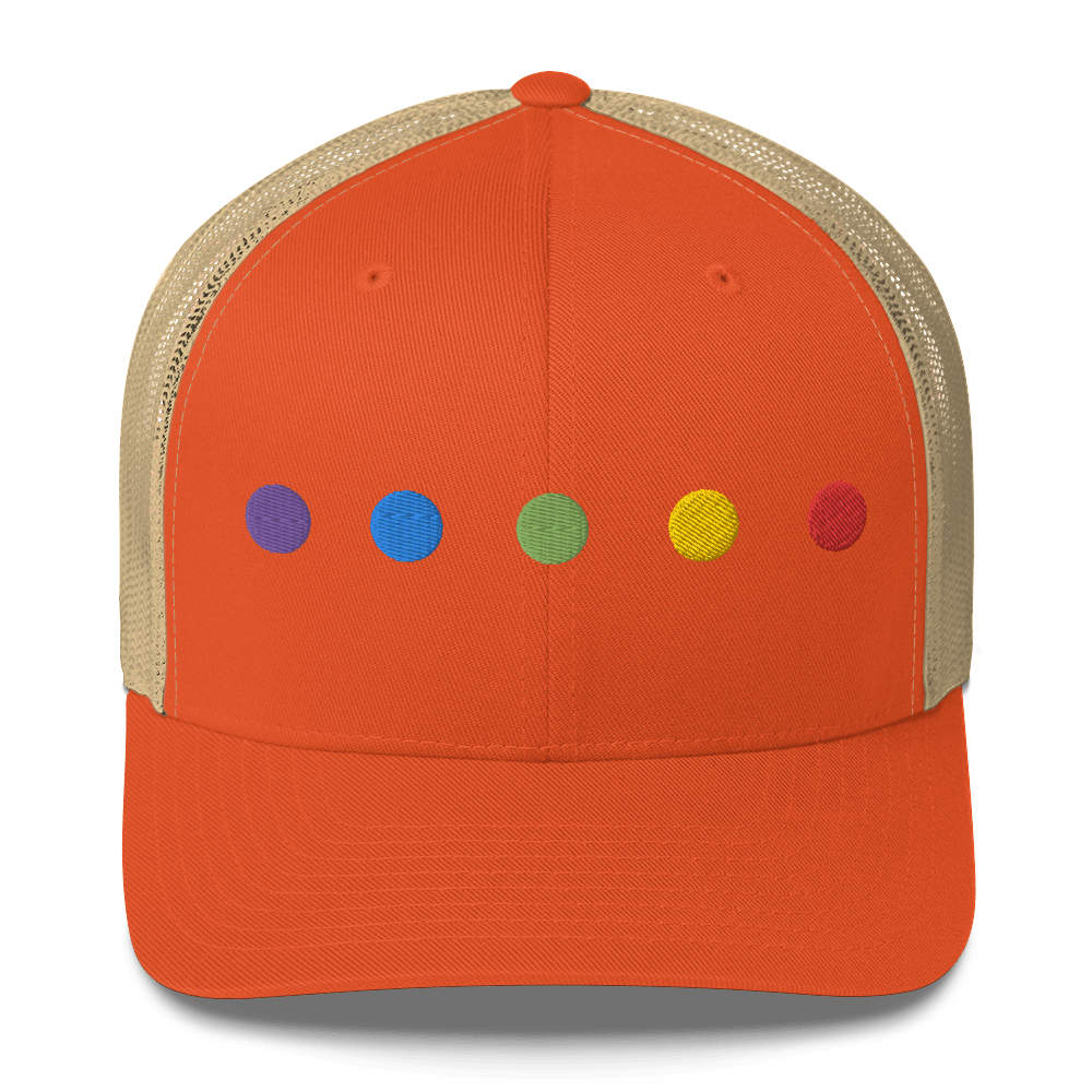 Rainbow Dots - Retro Trucker Hat