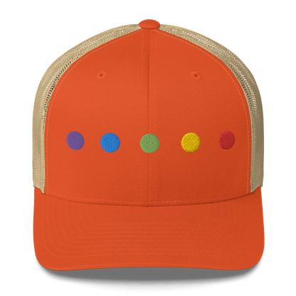 Rainbow Dots - Retro Trucker Hat